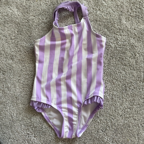 Purple and white one piece swimsuits in 3T - Picture 1 of 3